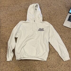 Gildan White Hoodie with Embroidered Design